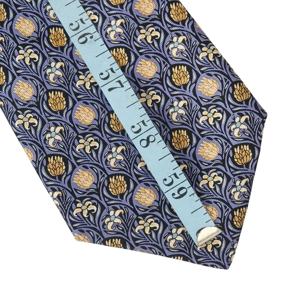 Metropolitan Museum of Art‎ Men's Silk Necktie Designer Floral Purple/Gold/Navy